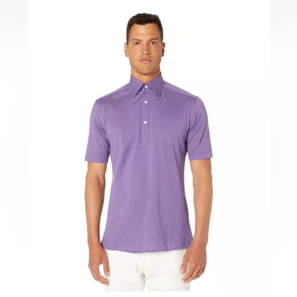 Eton Men's Blue Slim-Fit Cotton Polo Shirt Top
